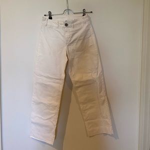 old navy off-white straight leg pants